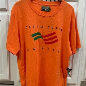 Denim Tears America Graphic Tee - Orange
